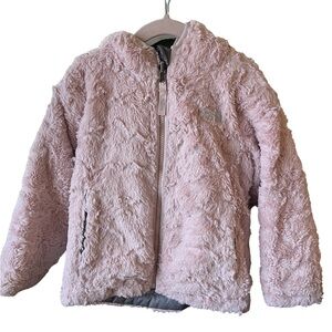 The North Face Kids Plush Hooded Puffer Jacket in Pale Pink